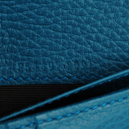 Gucci Dollar Calfskin Medium Swing Zip Around Wallet Deep Cobalt 7 of 8