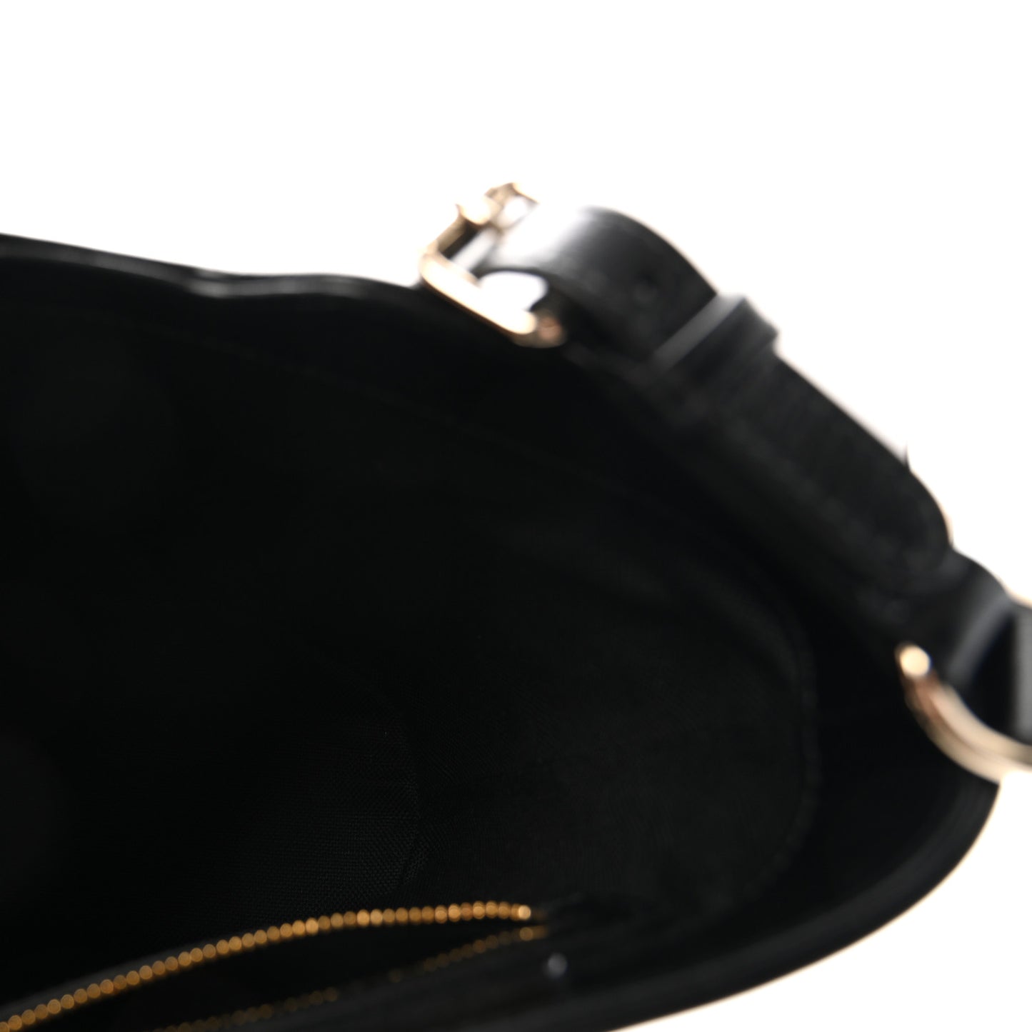 Tritone Calfskin Web Mini Ophidia Bucket Bag Black