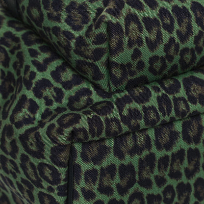 Saint Laurent Printed Canvas Leopard Classic Hunting Backpack Green 8 of 11