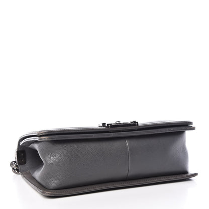 Chanel Calfskin Double Stitch Medium Boy Flap Grey 4 of 14