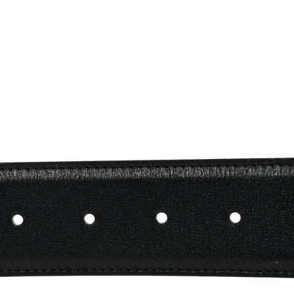 Gucci Azalea Calfskin Enamel Monochrome Double G 40mm Belt 90 36 Black 3 of 6