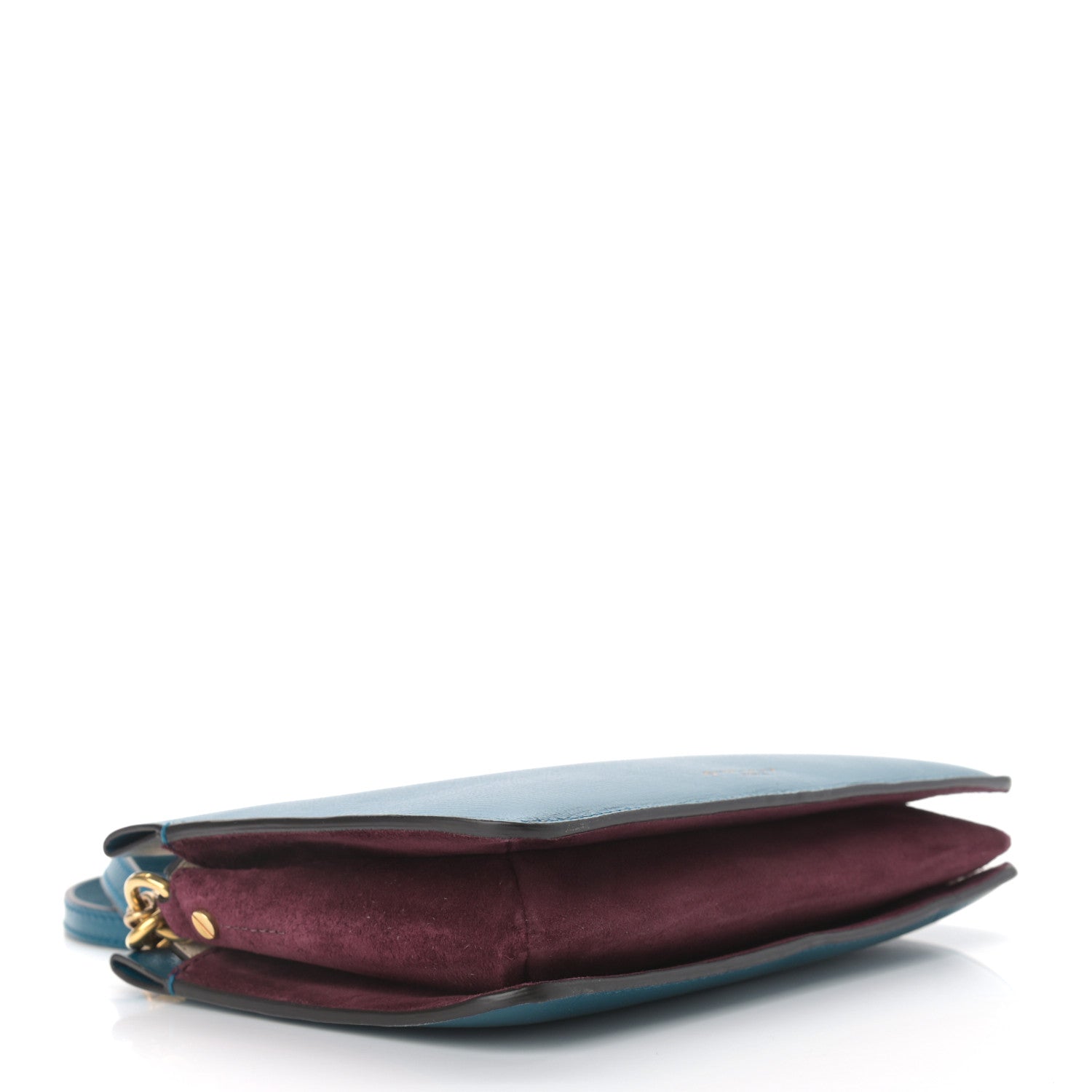 Givenchy Goatskin Suede Cross 3 Crossbody Bag Blue Burgundy 4 of 11
