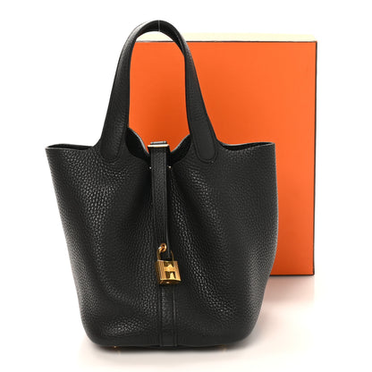 Hermes Taurillon Clemence Picotin Lock 18 PM Black 13 of 13