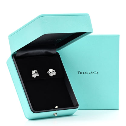Tiffany Platinum Diamond Paper Flowers Cluster Earrings 5 of 5