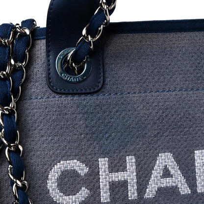 Chanel Canvas Medium Deauville Tote Blue 14 of 15