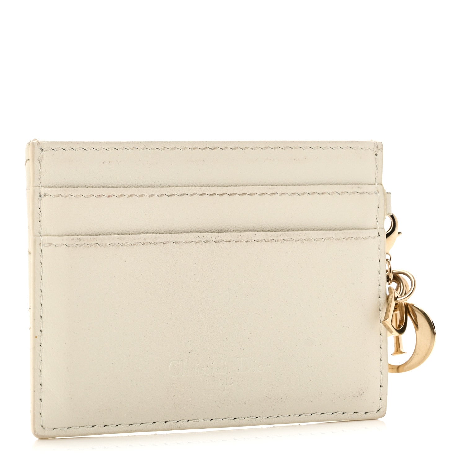 Christian Dior Lambskin Cannage DiorAmour Lady Dior Card Holder White 3 of 7