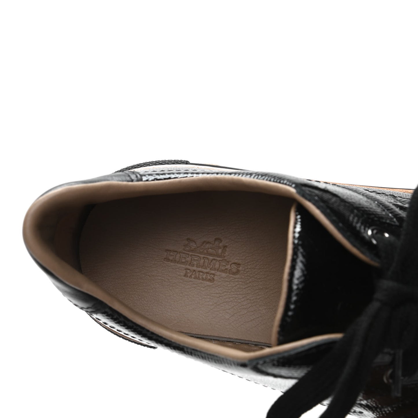 Patent Epsom Womens Polo Sneakers 37 Black