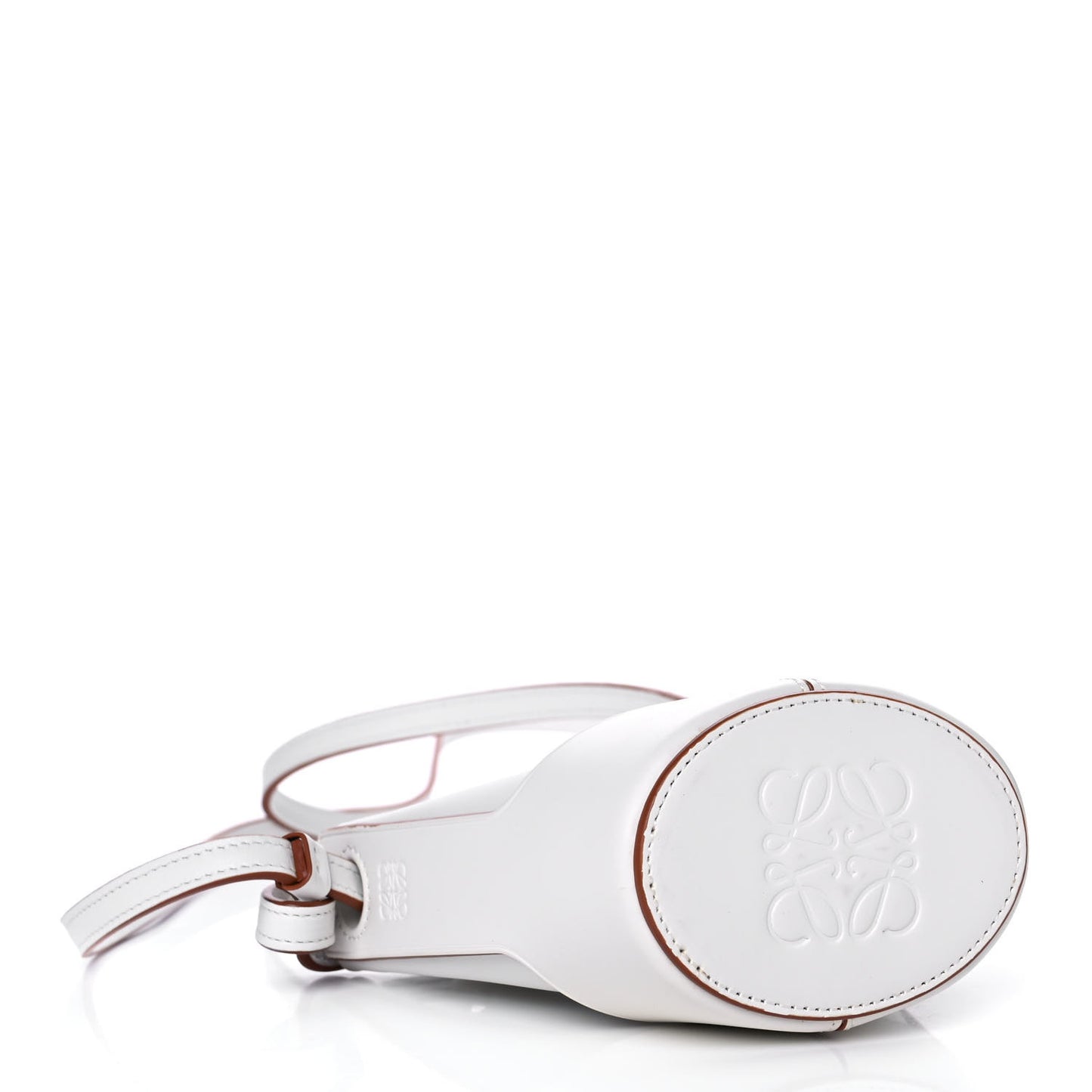 Calfskin Nano Balloon Bucket Bag Soft White