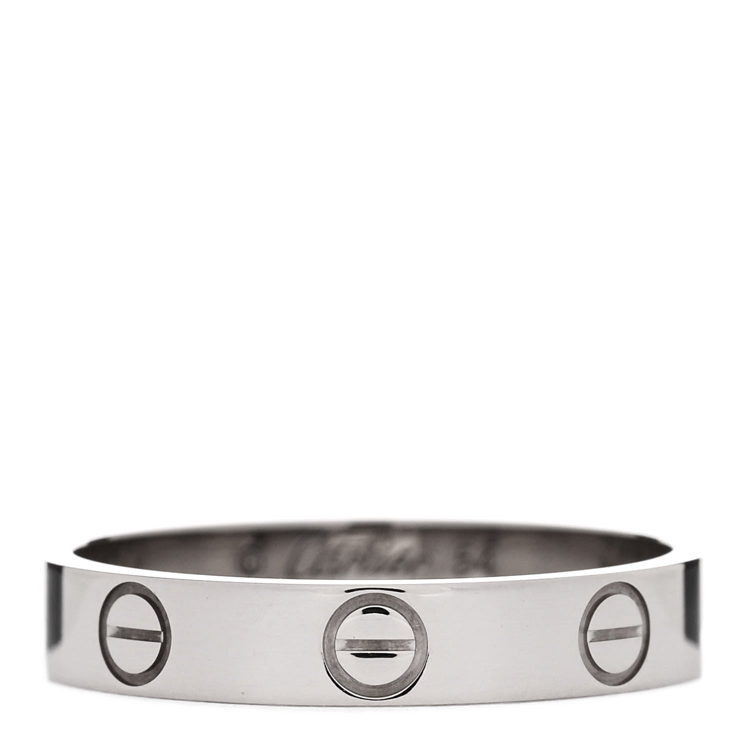 Cartier 18K White Gold 3.5mm LOVE Wedding Band Ring 54 6.75 1 of 4