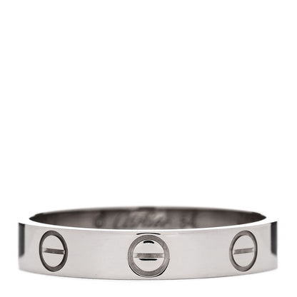 Cartier 18K White Gold 3.5mm LOVE Wedding Band Ring 54 6.75 1 of 4