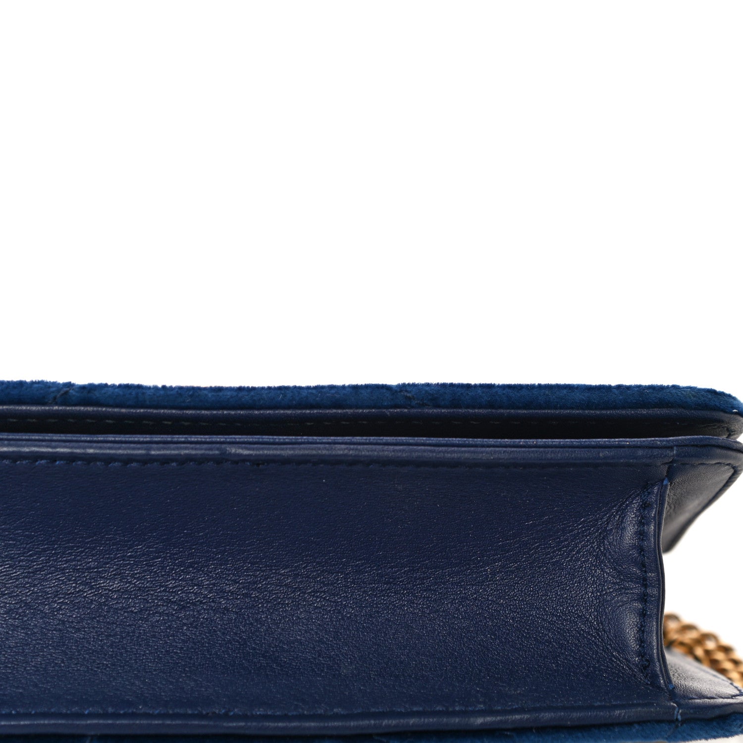 Gucci Velvet Matelasse GG Marmont Mini Bag Cobalt Blue 10 of 16