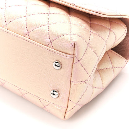 Chanel Iridescent Caviar Quilted Mini Coco Handle Flap Pink 11 of 11