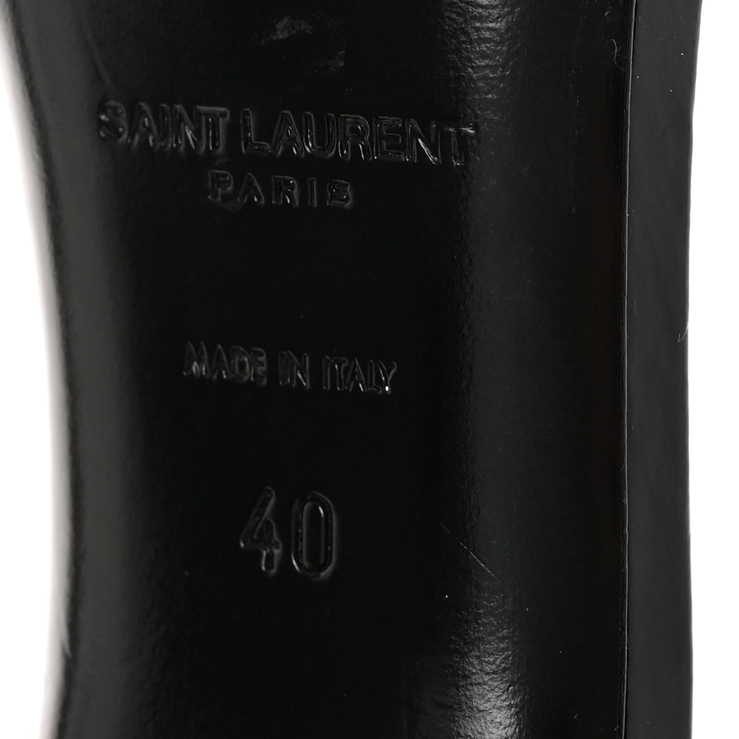Patent Calfskin Opyum 110 Sandals 40 Black