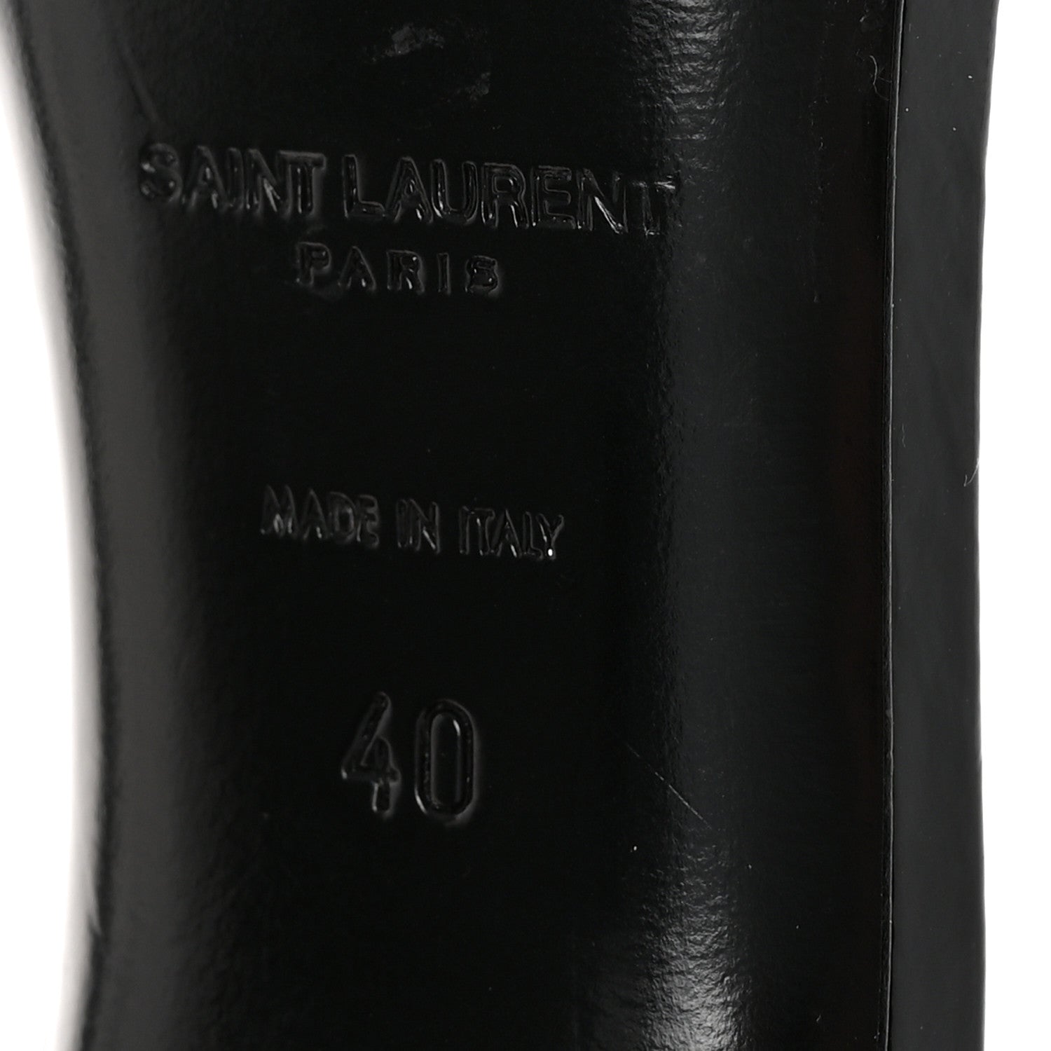 Saint Laurent Patent Calfskin Opyum 110 Sandals 40 Black 7 of 9