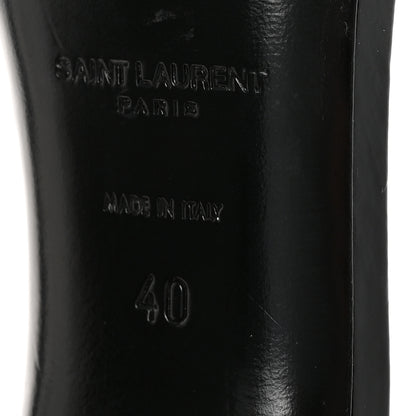 Saint Laurent Patent Calfskin Opyum 110 Sandals 40 Black 7 of 9
