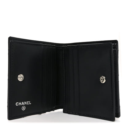Chanel Calfskin Quilted Compact Bifold Wallet So Black 5 of 8