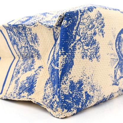 Christian Dior Straw Dioriviera Tote Blue 7 of 11