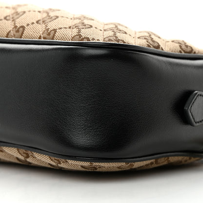 Gucci Monogram Matelasse Diagonal Small GG Marmont Chain Shoulder Bag Beige Black 10 of 14