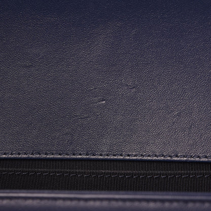 Chanel Lambskin Quilted Medium Boy Flap Dark Blue 9 of 9