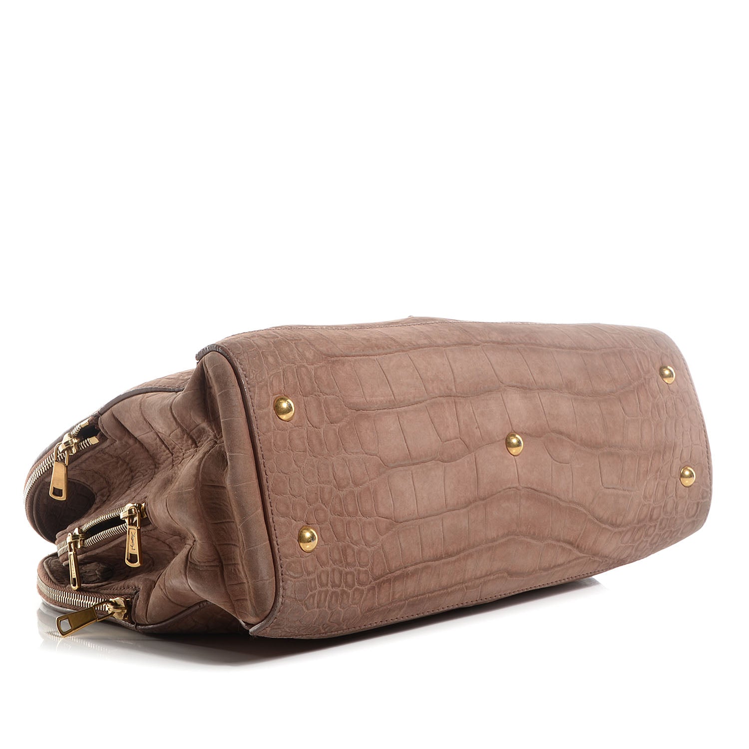 Saint Laurent Crocodile Embossed Nubuck 32 Bag English Rose 4 of 8