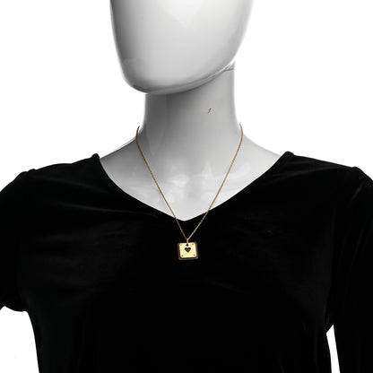 Hermes Gold Plated Swift As De Coeur Necklace Etoupe 2 of 7