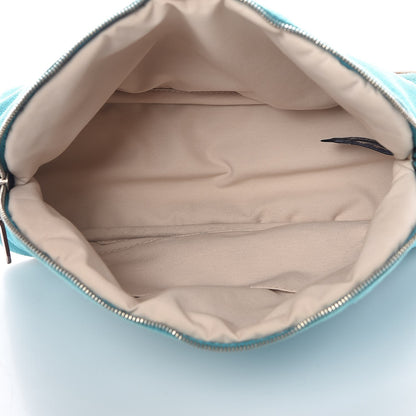 Hermes Cotton Canvas Bolide Travel Cosmetic Pouch MM Bleu Horizon 5 of 8
