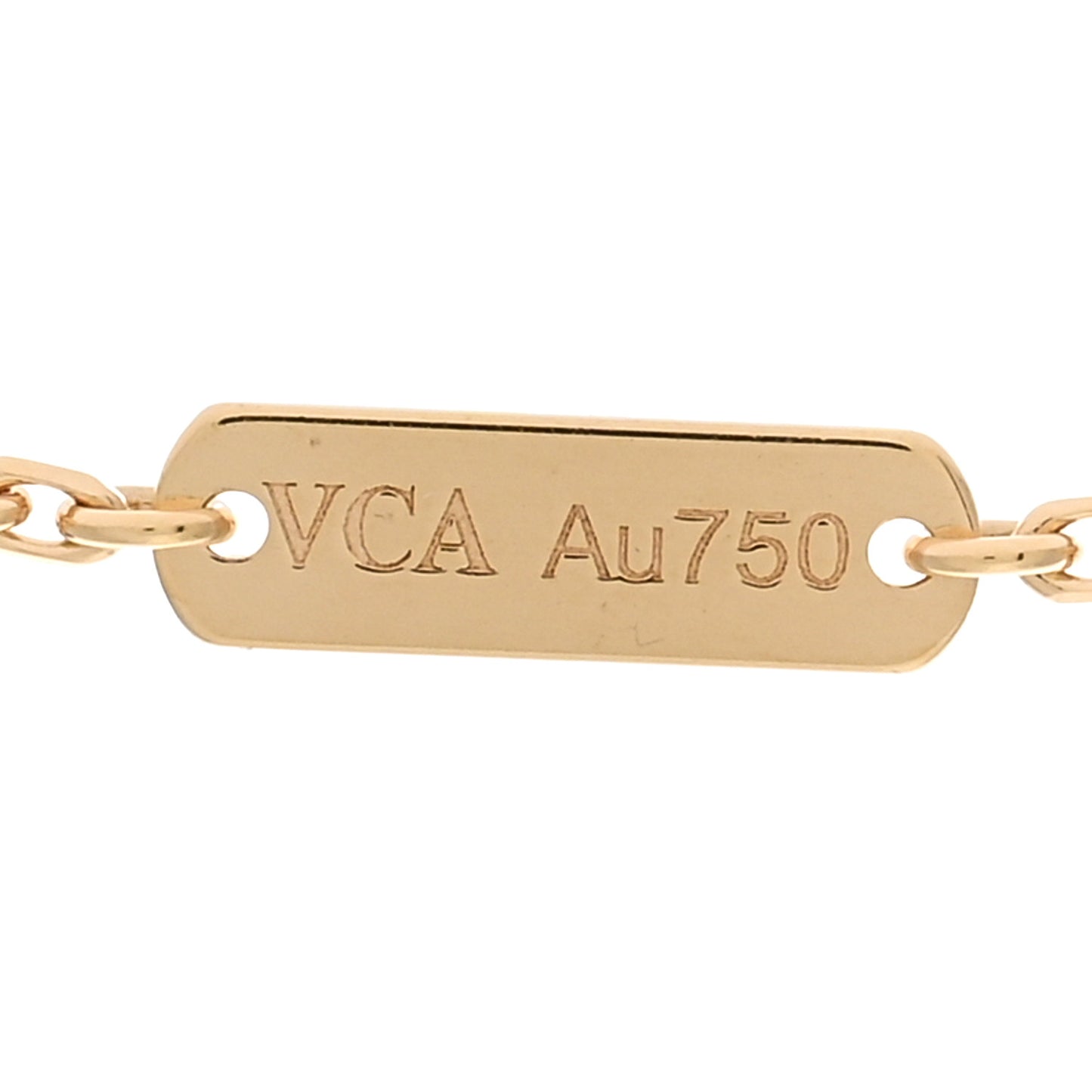 18K Yellow Gold Carnelian Vintage Alhambra Pendant Necklace