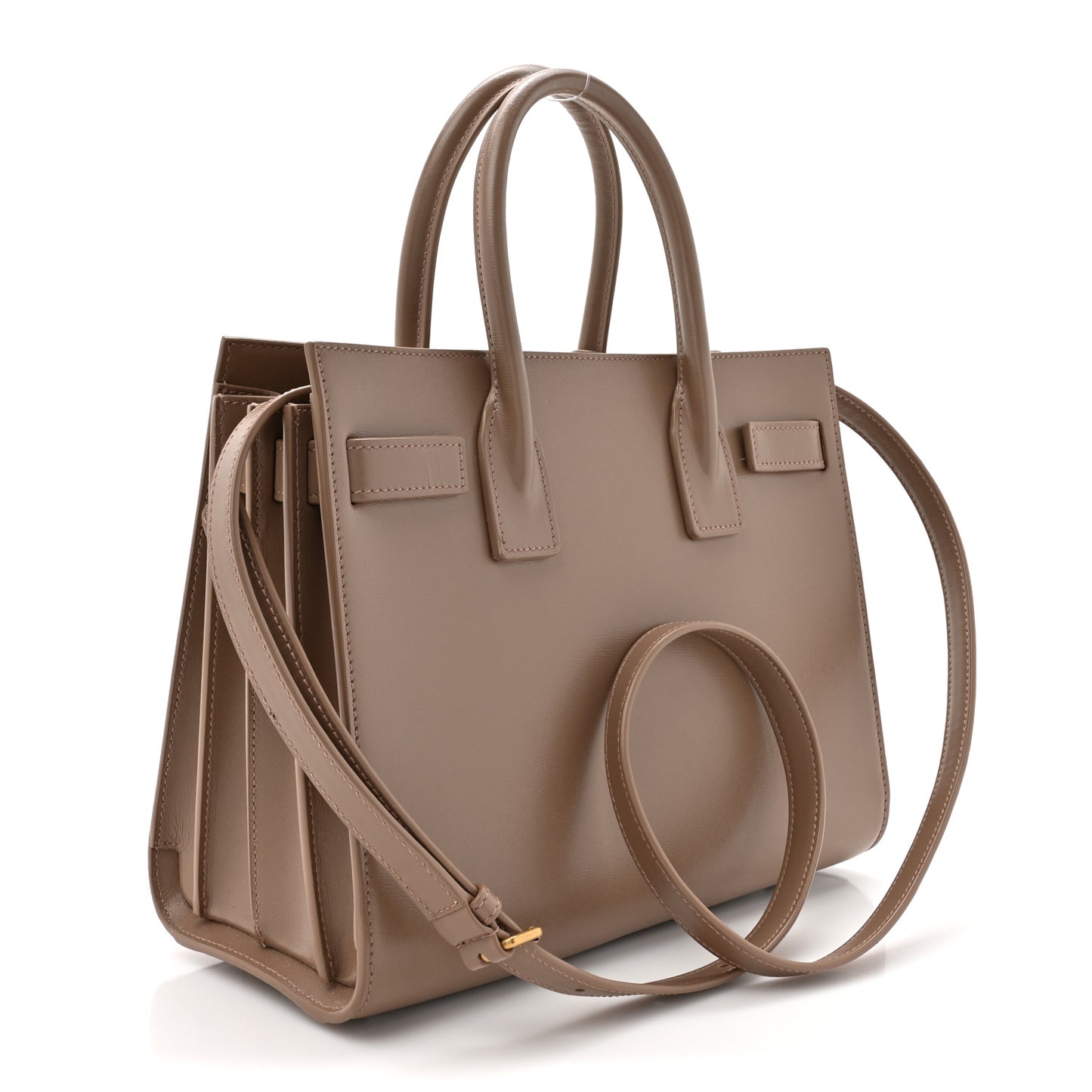 Grained Calfskin Baby Sac De Jour Taupe