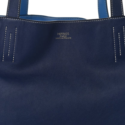 Hermes Veau Sikkim Double Sens 45 Tote Bleu Sapphire Paradis 11 of 18