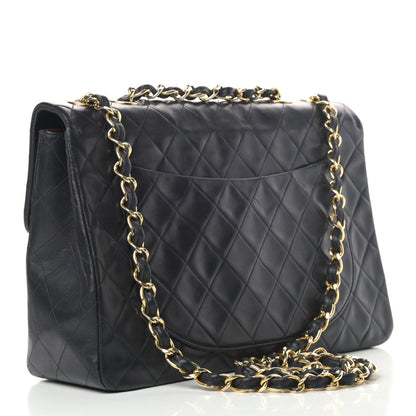 Chanel Lambskin Quilted XL Jumbo Single Flap Black 2 of 6