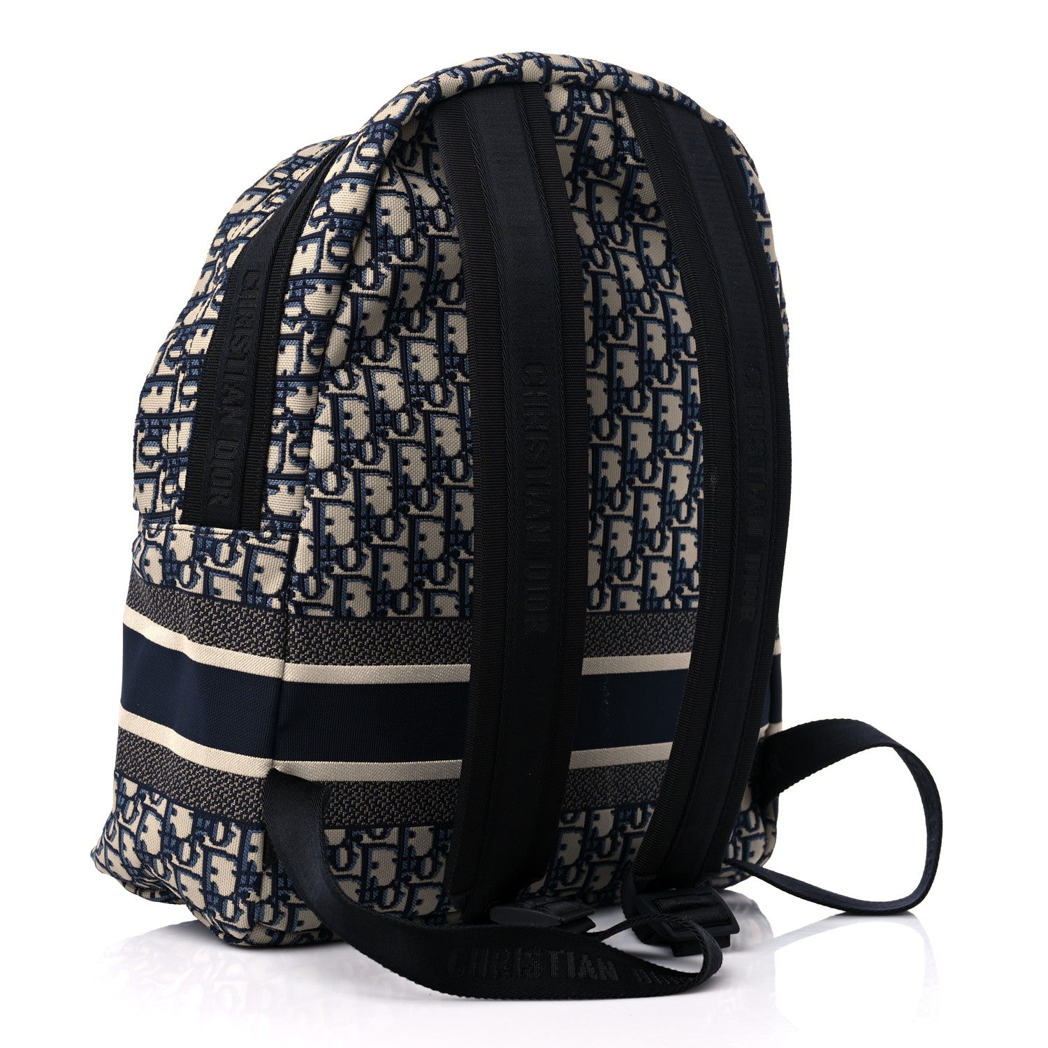 Christian Dior Oblique Diortravel Backpack Blue 3 of 11