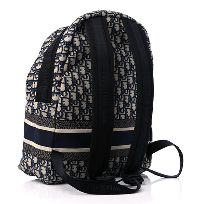Christian Dior Oblique Diortravel Backpack Blue 3 of 11