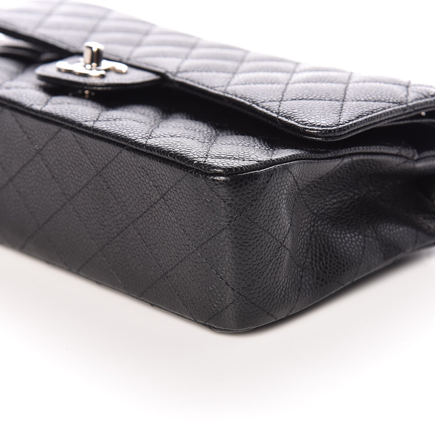 Chanel Caviar Quilted Medium Double Flap Black 10 of 11