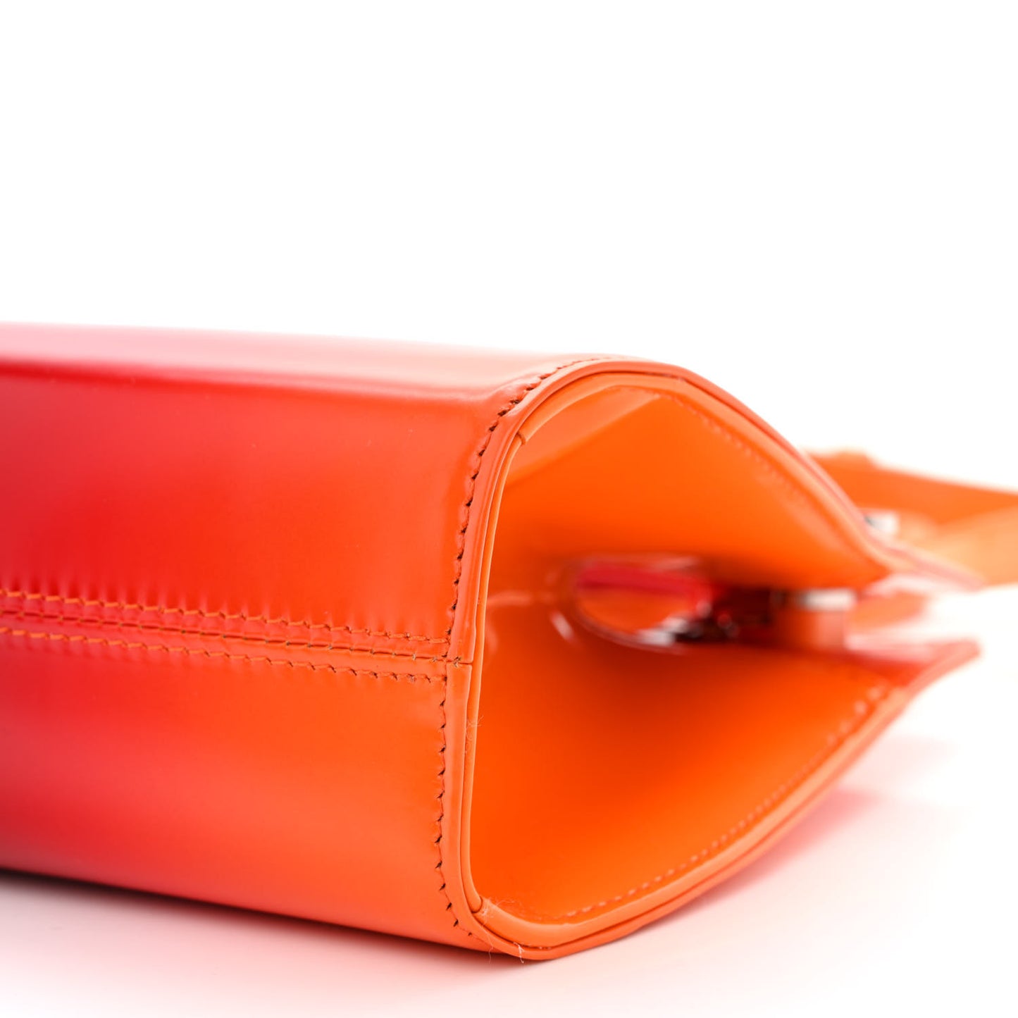 Smooth Airbrushed Calfskin Mini Wanda Top Handle Bag Orange Multicolor