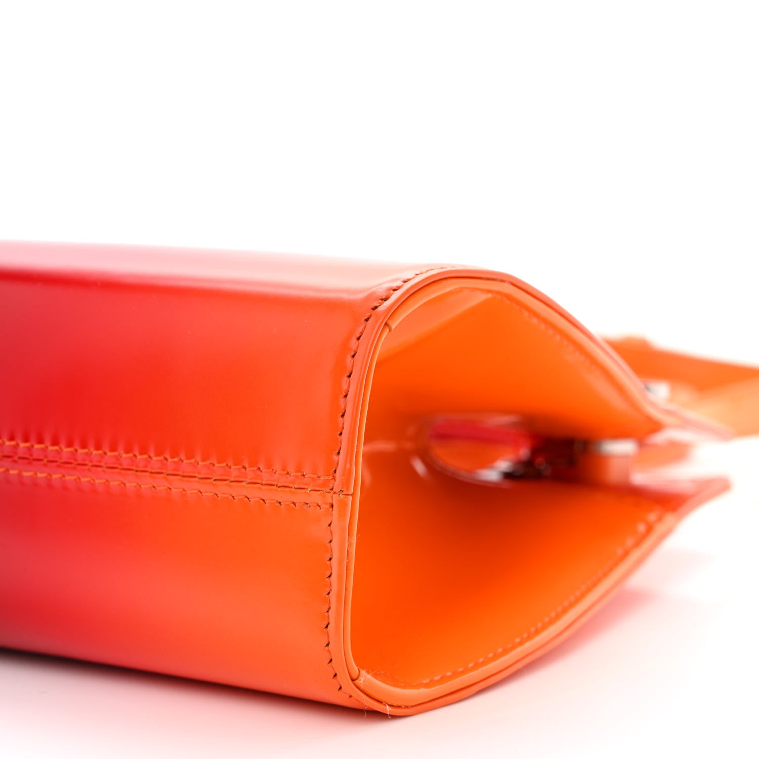 Salvatore Ferragamo Smooth Airbrushed Calfskin Mini Wanda Top Handle Bag Orange Multicolor 10 of 10