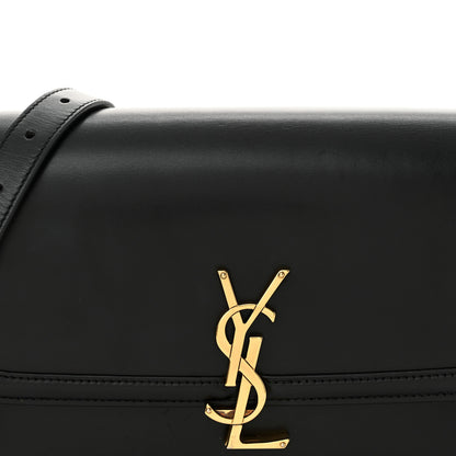 Saint Laurent Box Calfskin Monogram Medium Solferino Satchel Black 8 of 15