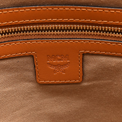 MCM Visetos Large Zip Pouch Cognac 6 of 6