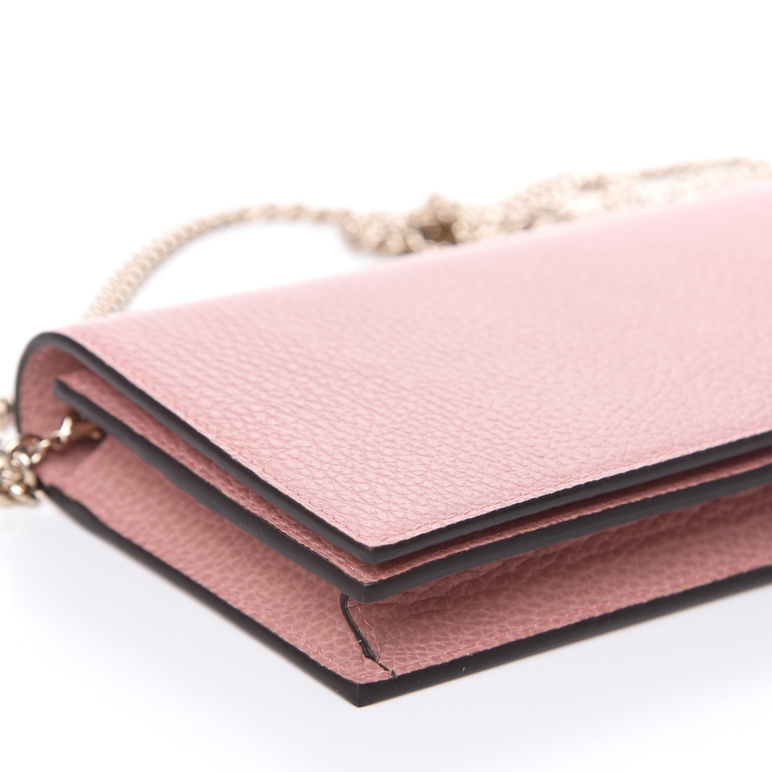 Gucci Dollar Calfskin Medium Betty Chain Wallet Soft Pink 7 of 9