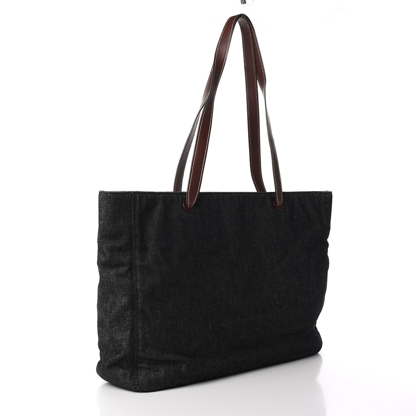 Denim Calfskin CC Tote Black