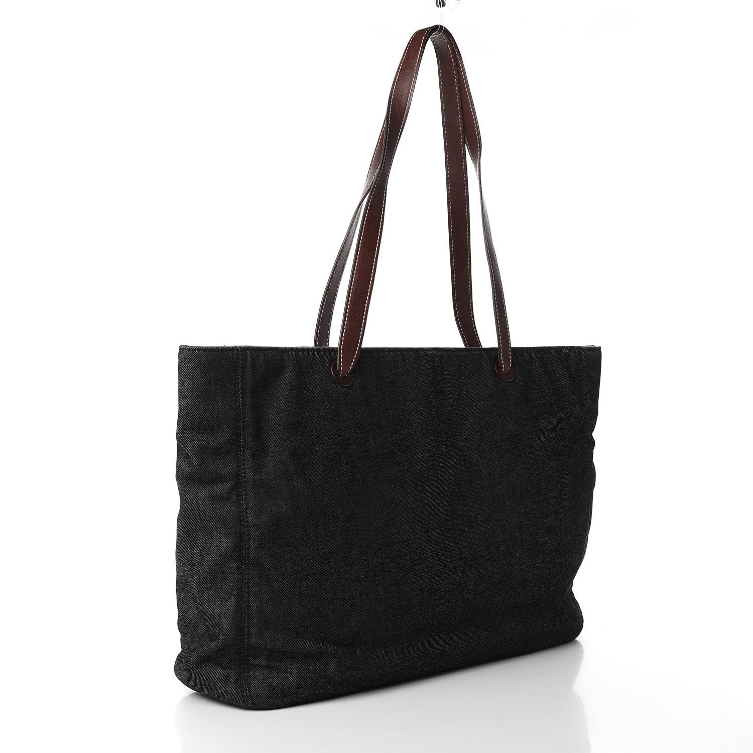 Chanel Denim Calfskin CC Tote Black 2 of 9