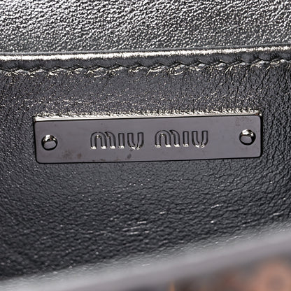 Miu Miu Paillettes Top Handle Chain Crossbody Argento 6 of 10