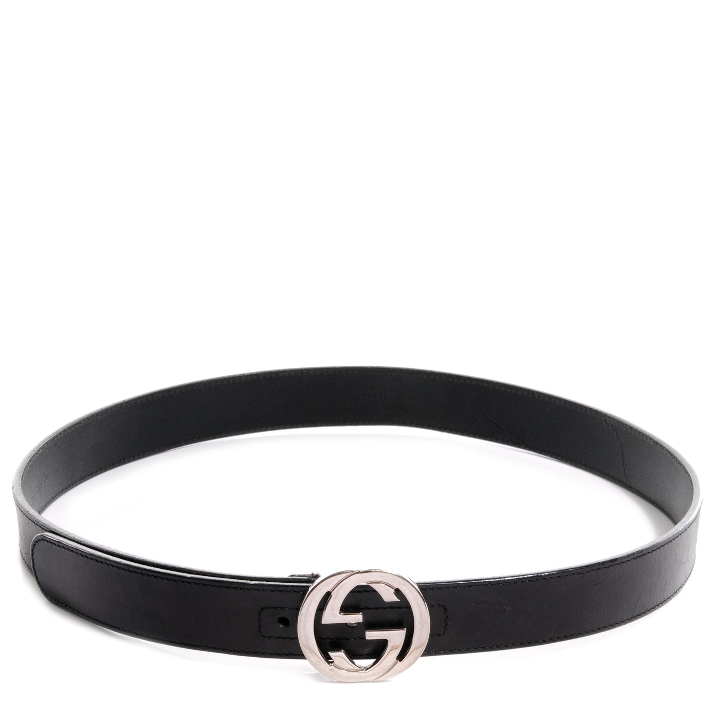 Leather GG Belt 85 34 Black