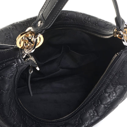 Gucci Guccissima Large GG Twins Hobo Black 5 of 7