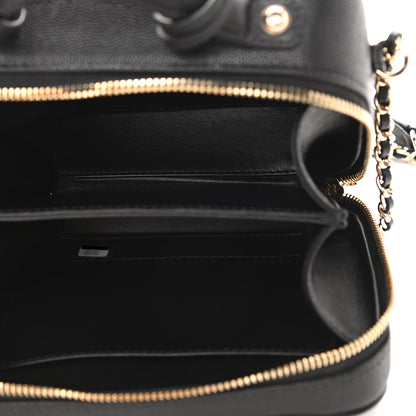 Chanel Caviar Quilted Small CC Filigree Vanity Case Black 5 of 11