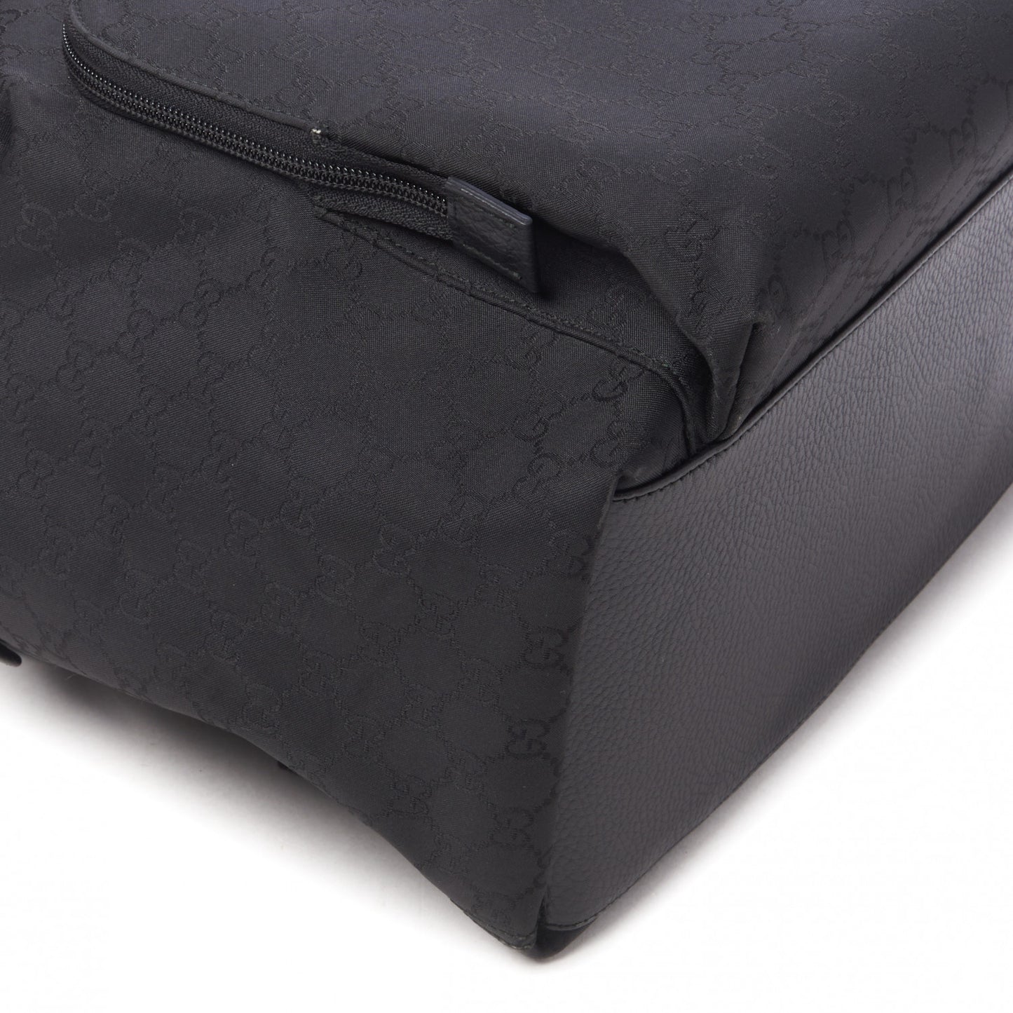 Nylon Monogram Medium Backpack Black