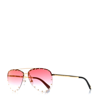 Louis Vuitton Metal The Party Aviator Sunglasses Z2348U Pink 1 of 4