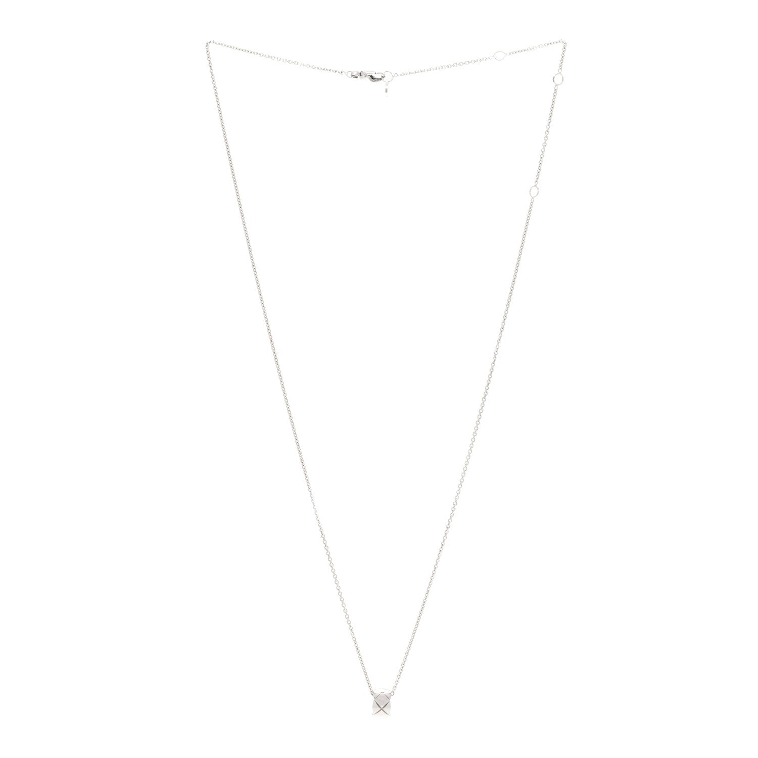 Chanel 18K White Gold Coco Crush Pendant Necklace 3 of 5