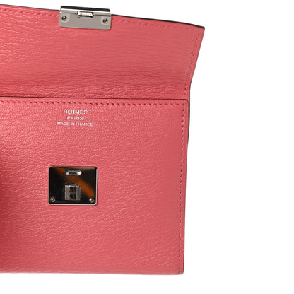 Hermes Chevre Mysore Mini Clic Card Holder Rose D'Ete 10 of 14