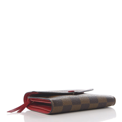 Louis Vuitton Damier Ebene Victorine Wallet Red 3 of 8