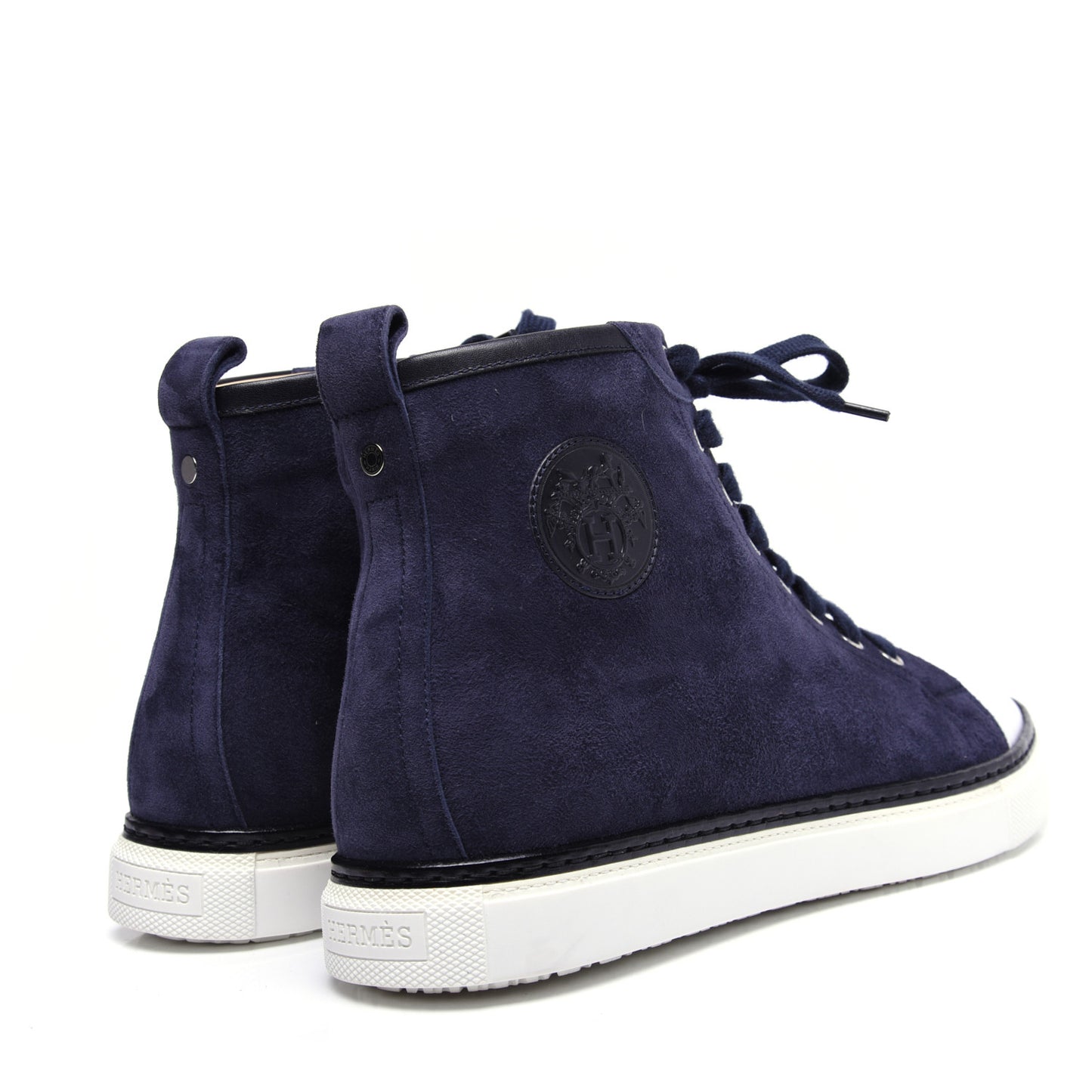 Suede Mens Jimmy High Top Sneakers 40.5 Navy Blue